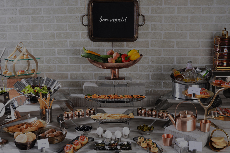 Buffet presentation equipment used in Dubai hotels